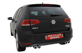 VW Golf 7 Hatchback Remus einddemper L/R dubbele uitgangen