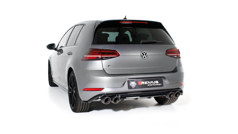 Golf 7 R 4Motion Facelift Remus einddemper L/R dubbele uitgang