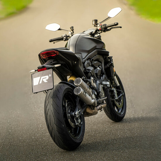 REMUS Double MESH RACING Exhaust for Ducati Monster Euro 5, stainless steel brushed, NO EC type approval