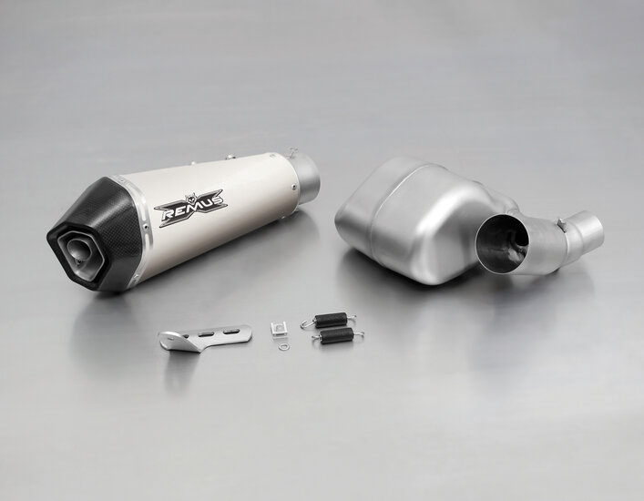 REMUS HYPERCONE, slip on muffler with front silencer, titanium