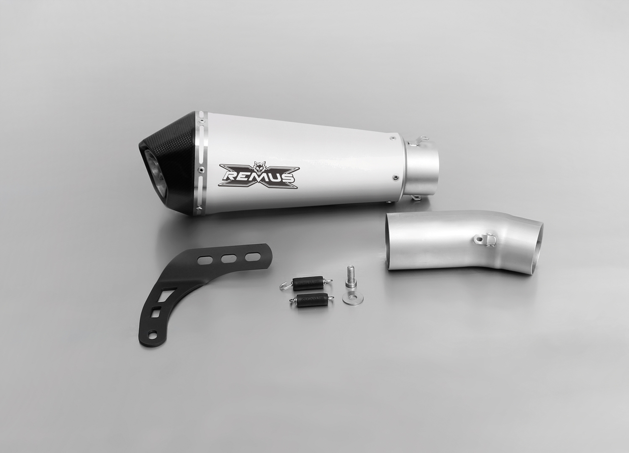 REMUS HYPERCONE, slip on (muffler with connecting tube), titanium , 65 mm